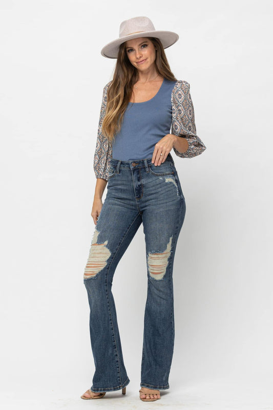 Distressed Flare Judy Blue