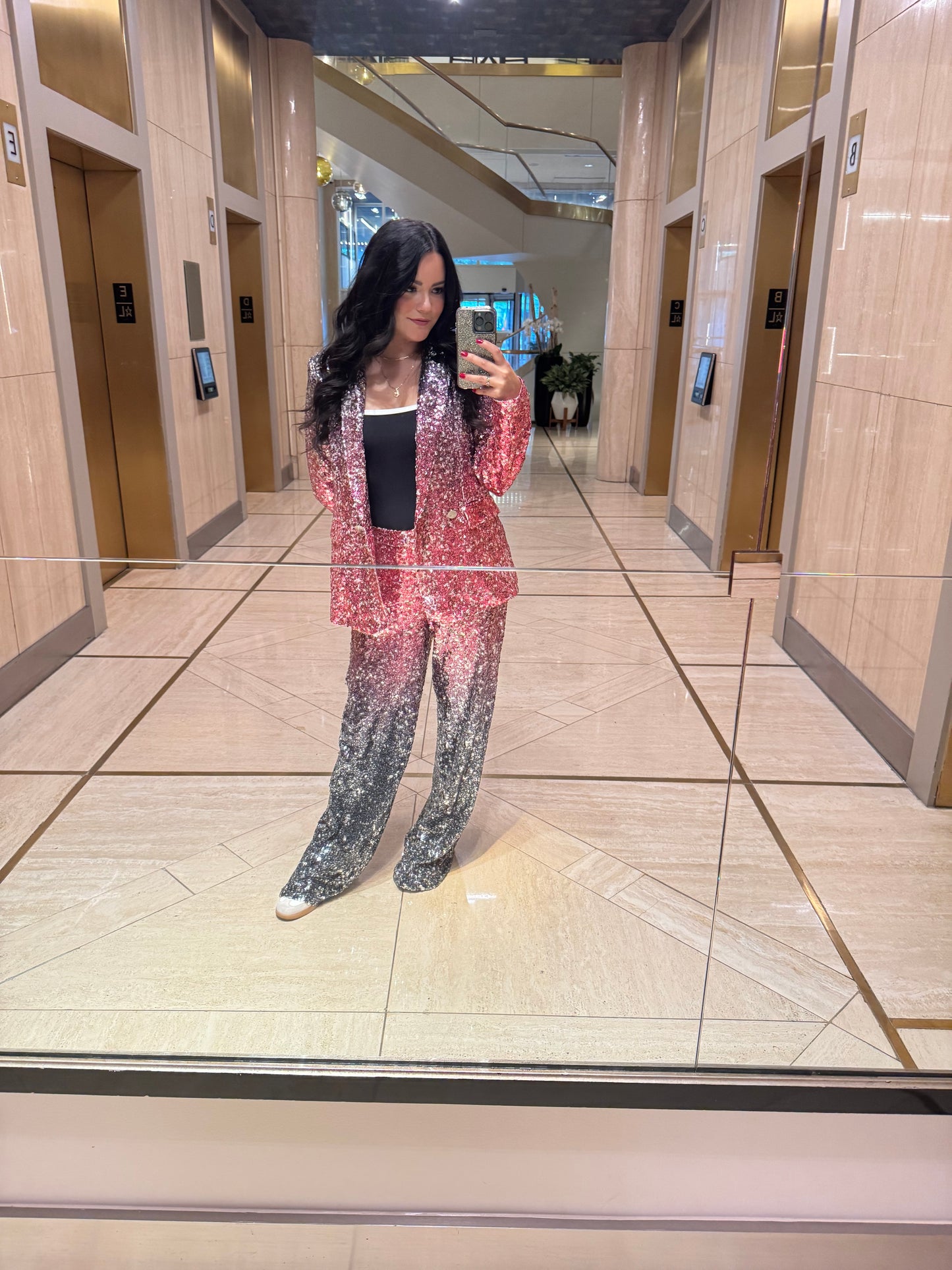 CaraZY Megan Sequin Ombré Suit