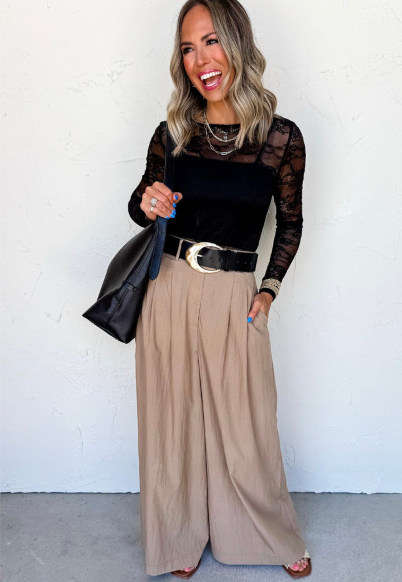 Sheer Lace Top Set