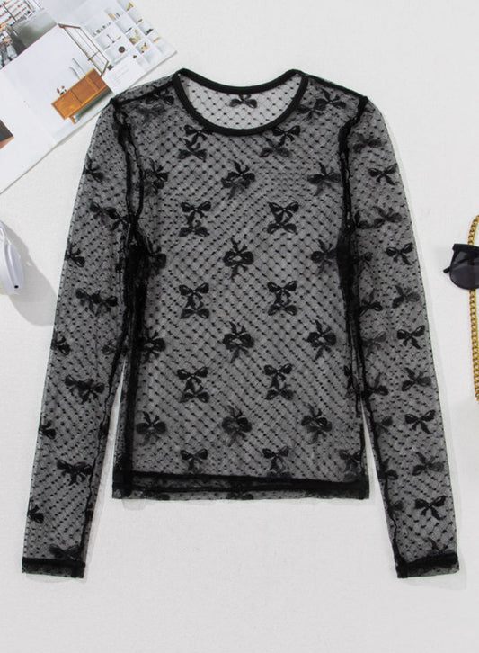 Long Sleeve Bow Top