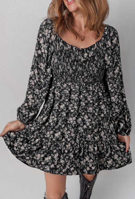 Floral Dress with Tie Back