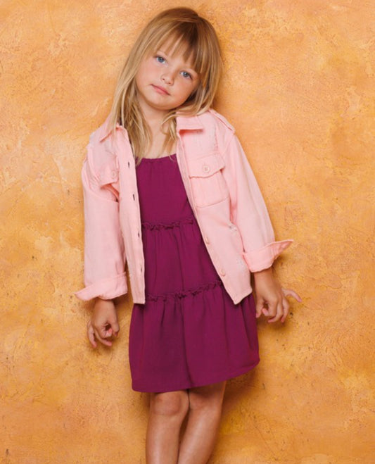 Girls Pink Denim Jacket