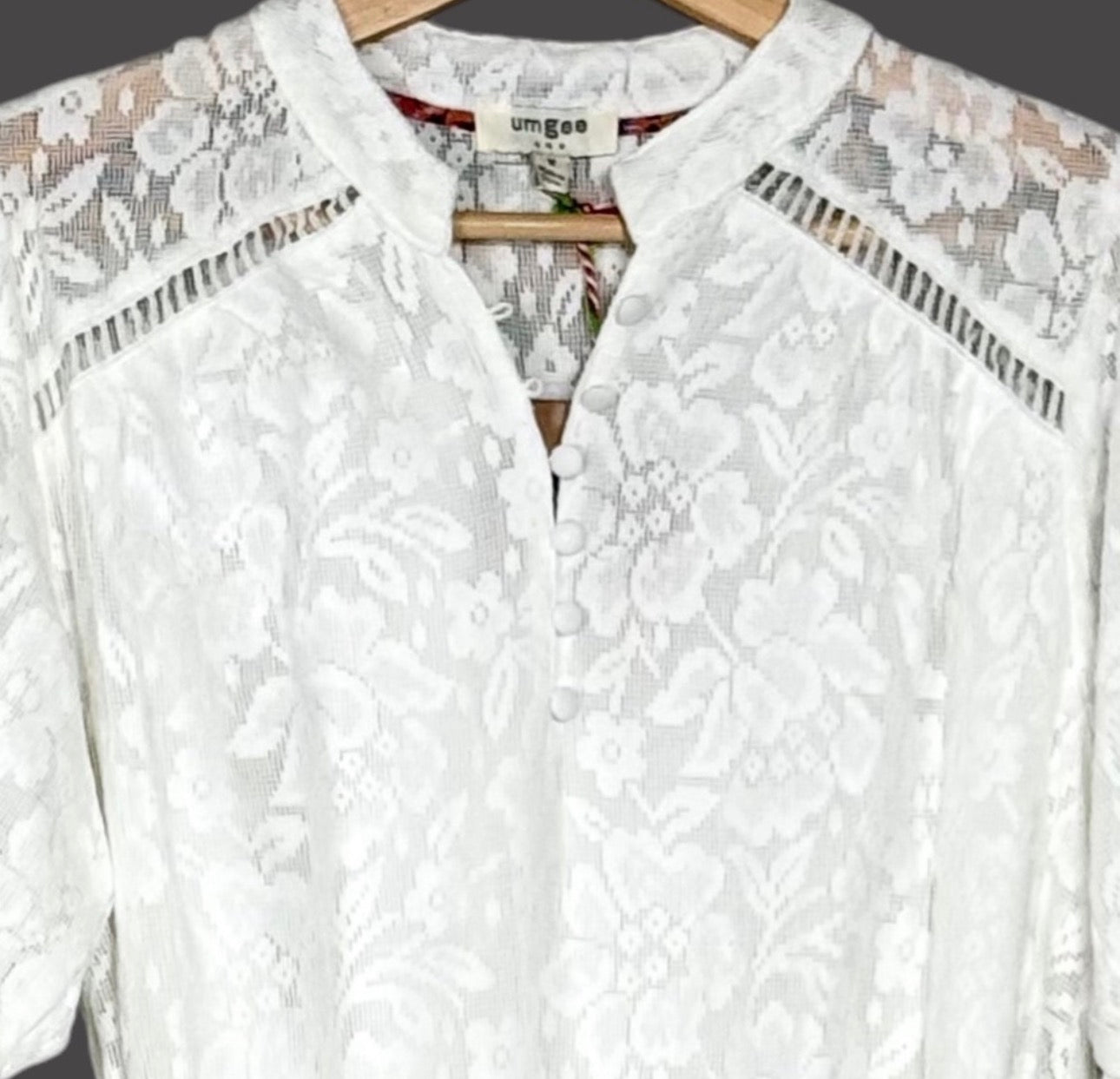 White Lace N Floral Umgee Dress