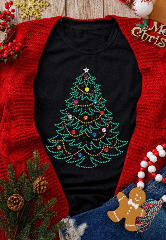 Christmas Rhinestone Tee