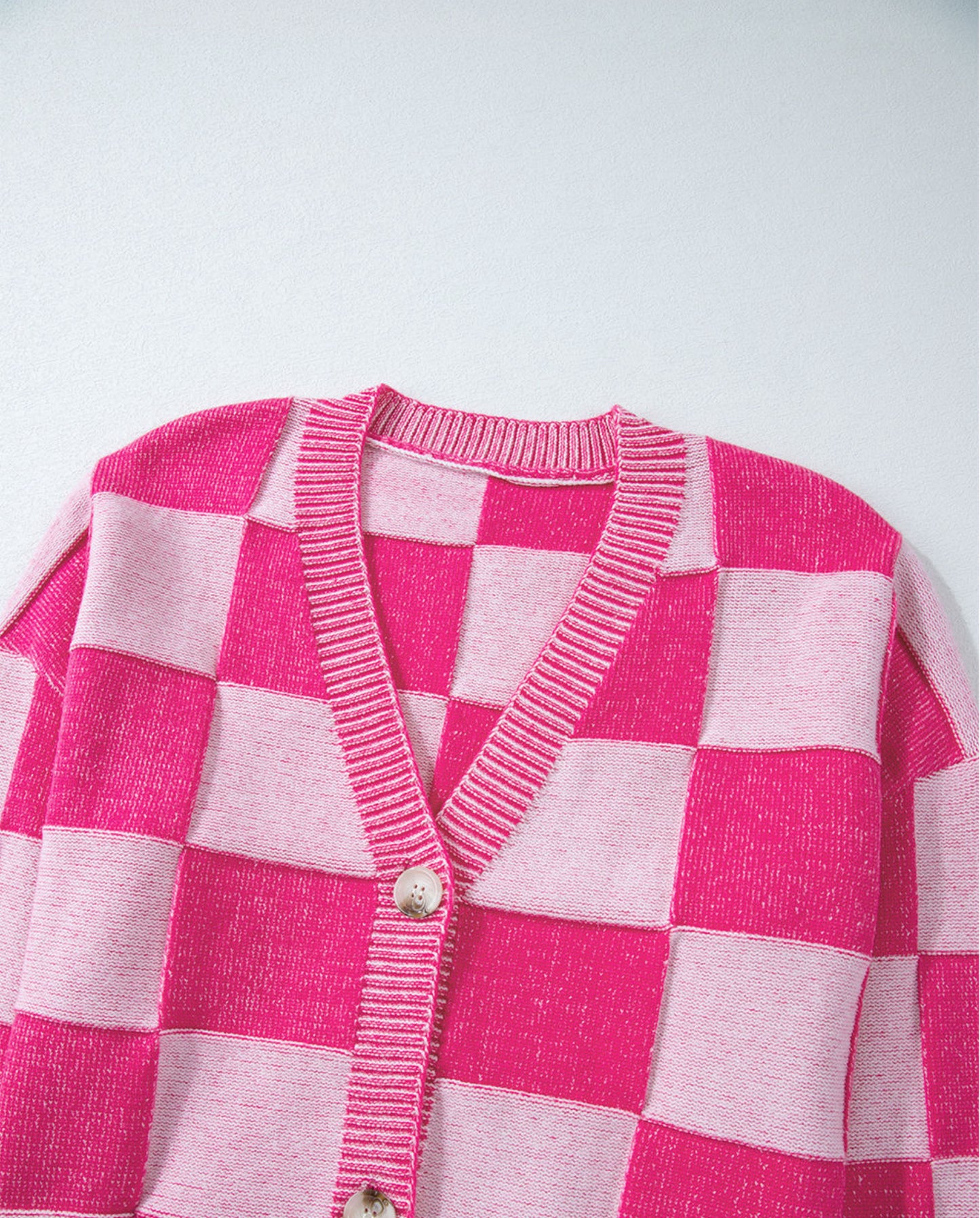 Carazy Pink Checkered Sweater