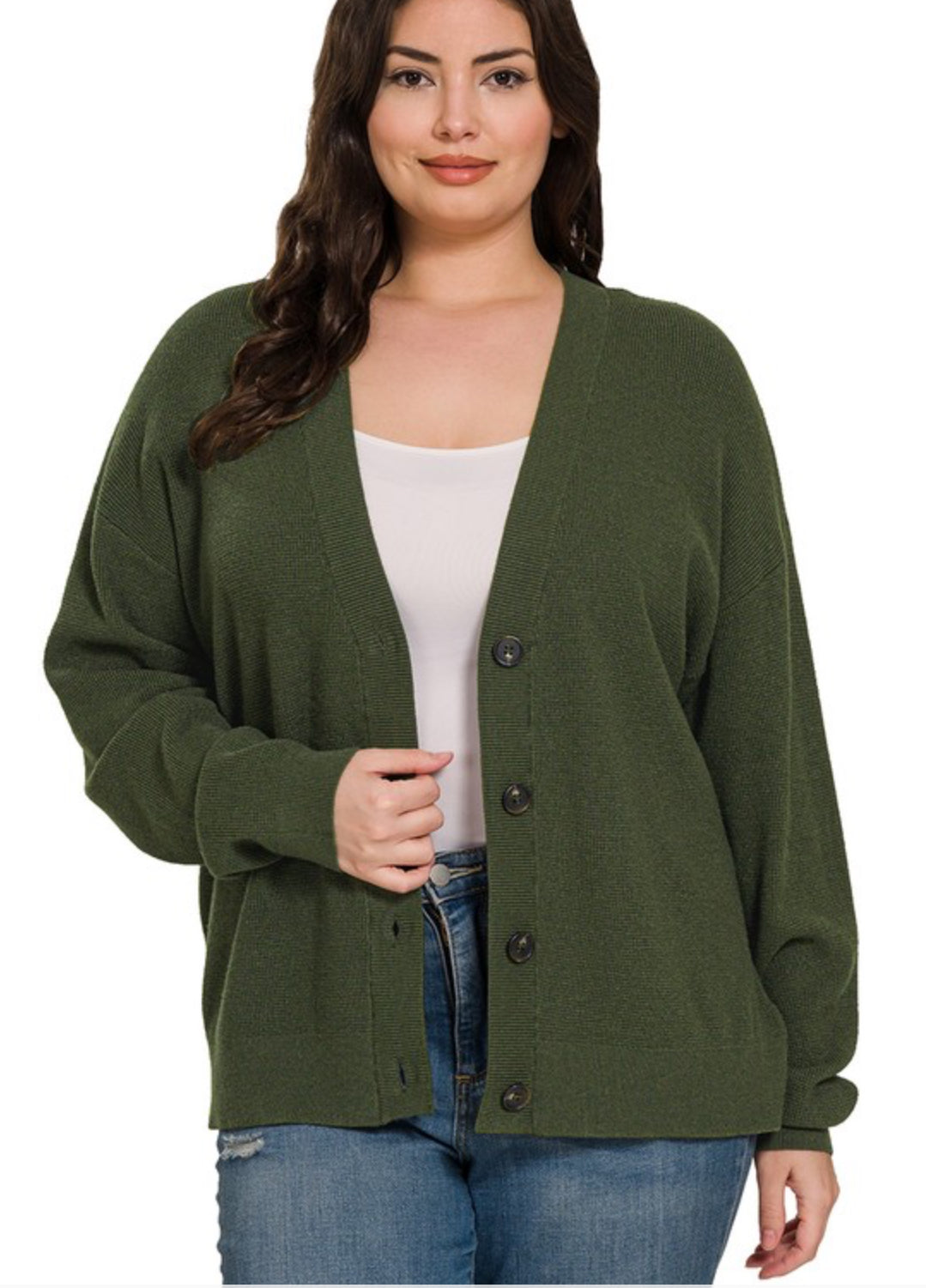 Zenana Button Down Cardi