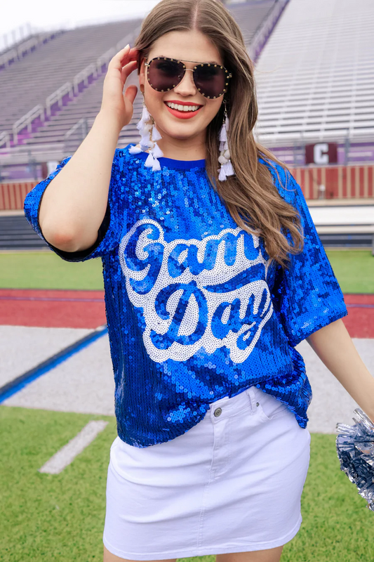 Game Day Wolves Sequin Top