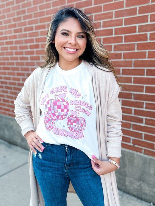 You make the whole class SHIMMER TEE