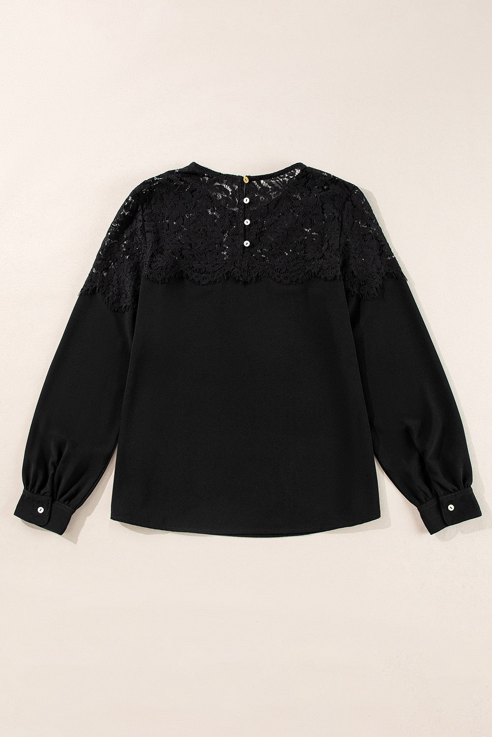 Black Crochet Long Sleeve