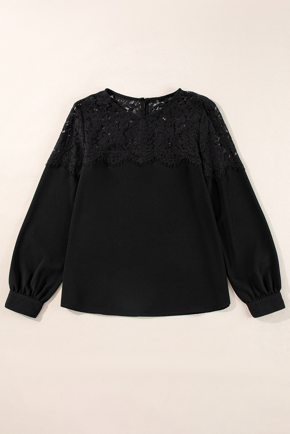 Black Crochet Long Sleeve