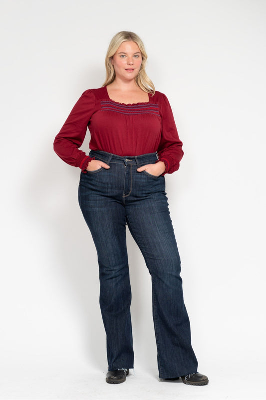 Curvy HW Tall Flare Judy Jeans