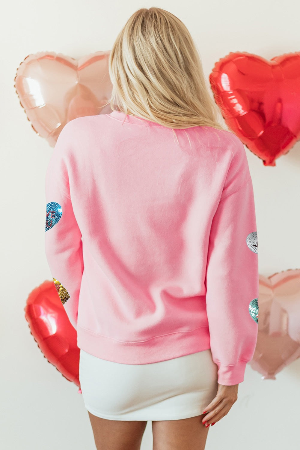 Sequin Heart Candy Sweater