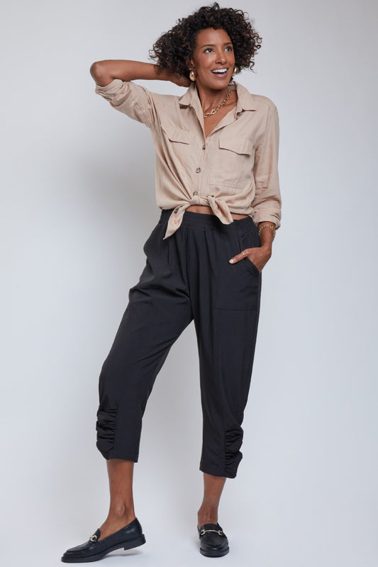 Ruching Ankle Pants