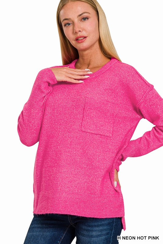 Zenana Round Neck Fall Sweater