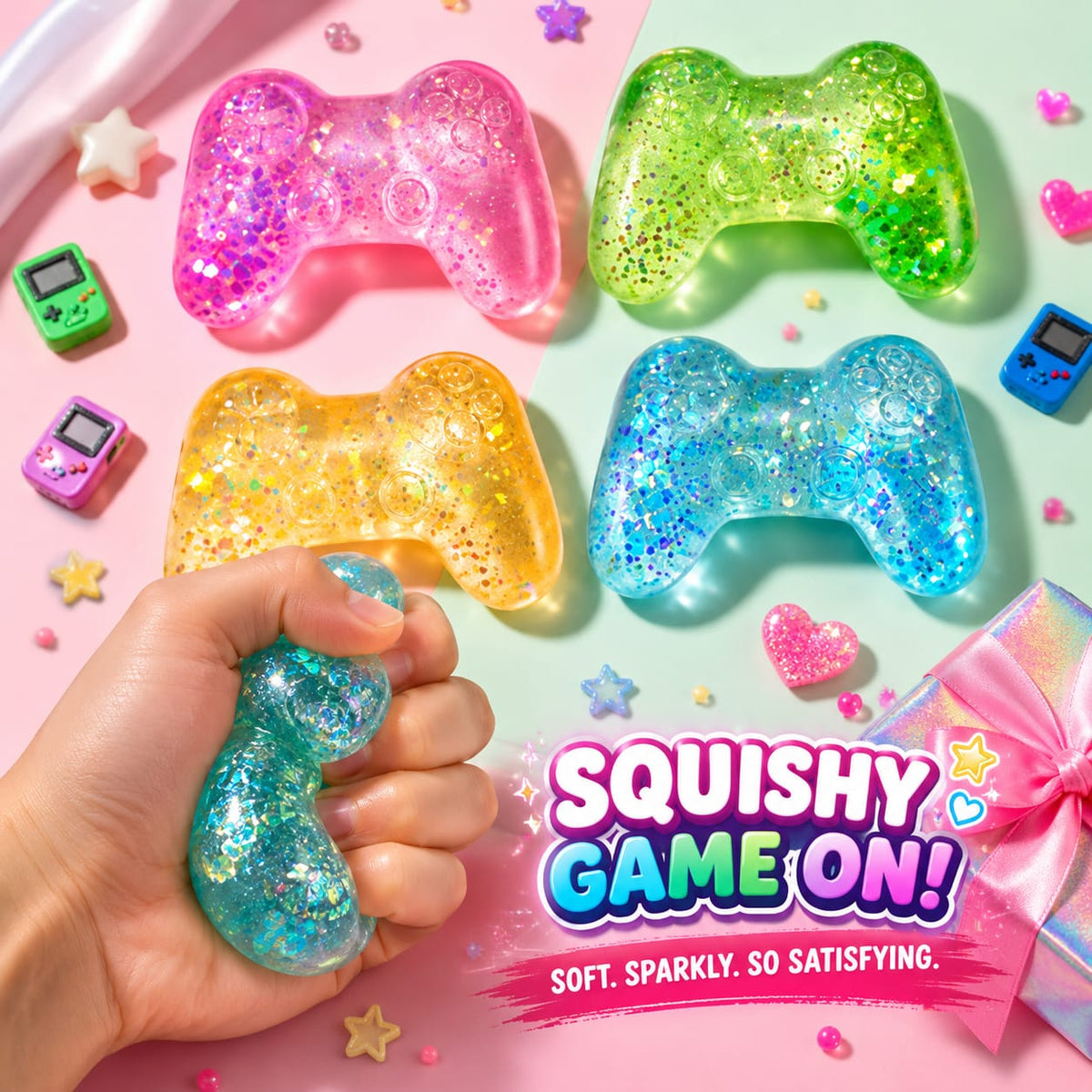 Sugar SQUISHY Glitter Game Controller INSTOCK
