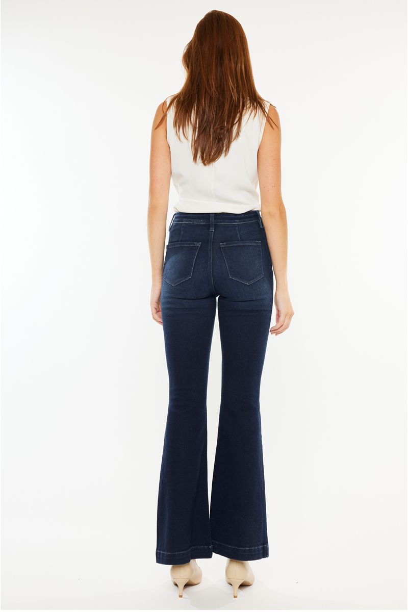 KanCan Petite Ripped Flare Jeans