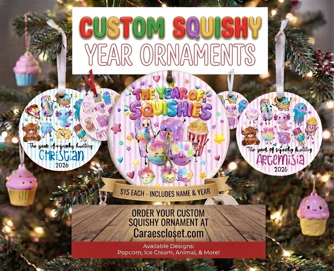 Custom Squishy Christmas Ornaments