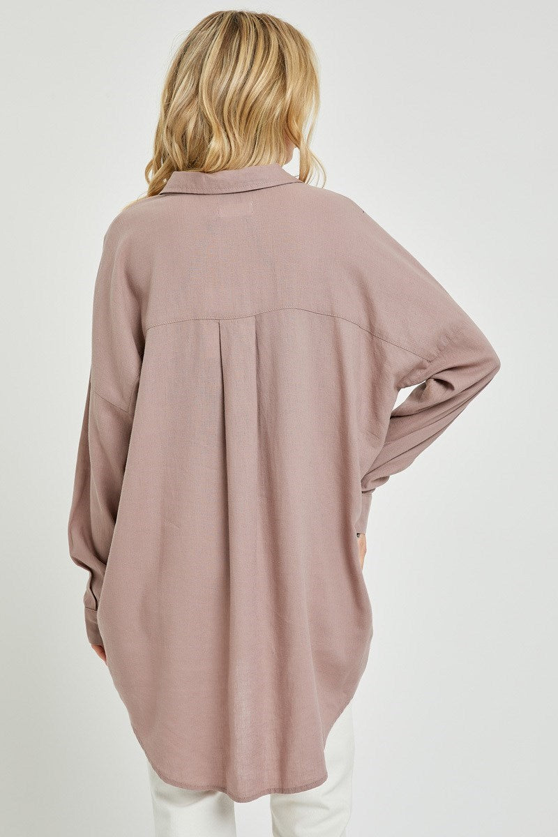 Risen Oversized Linen Top