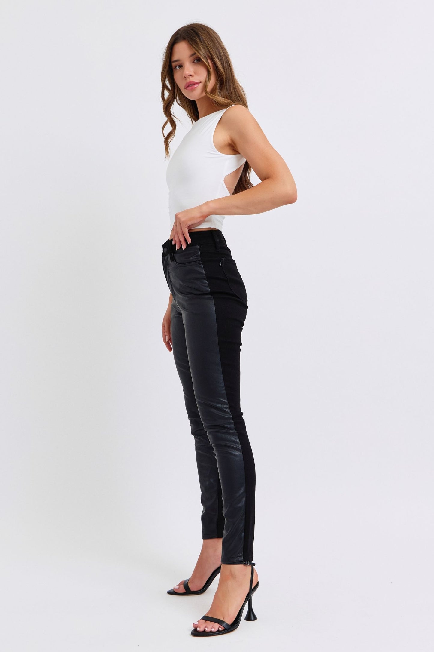 Jean N Leather Skinny Judy Blues