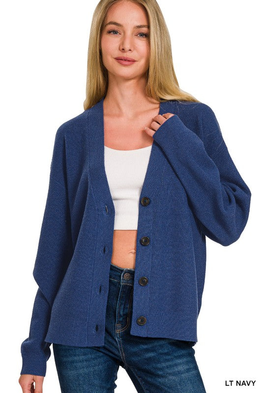 Zenana Button Down Cardi