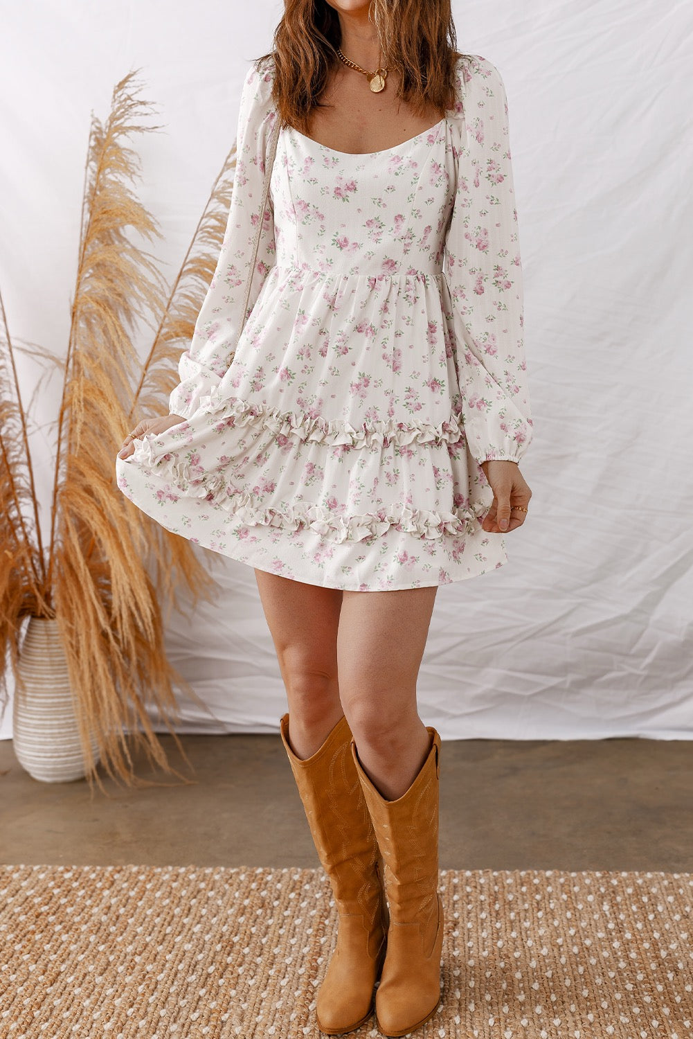 Blush Meadow Mini Dress