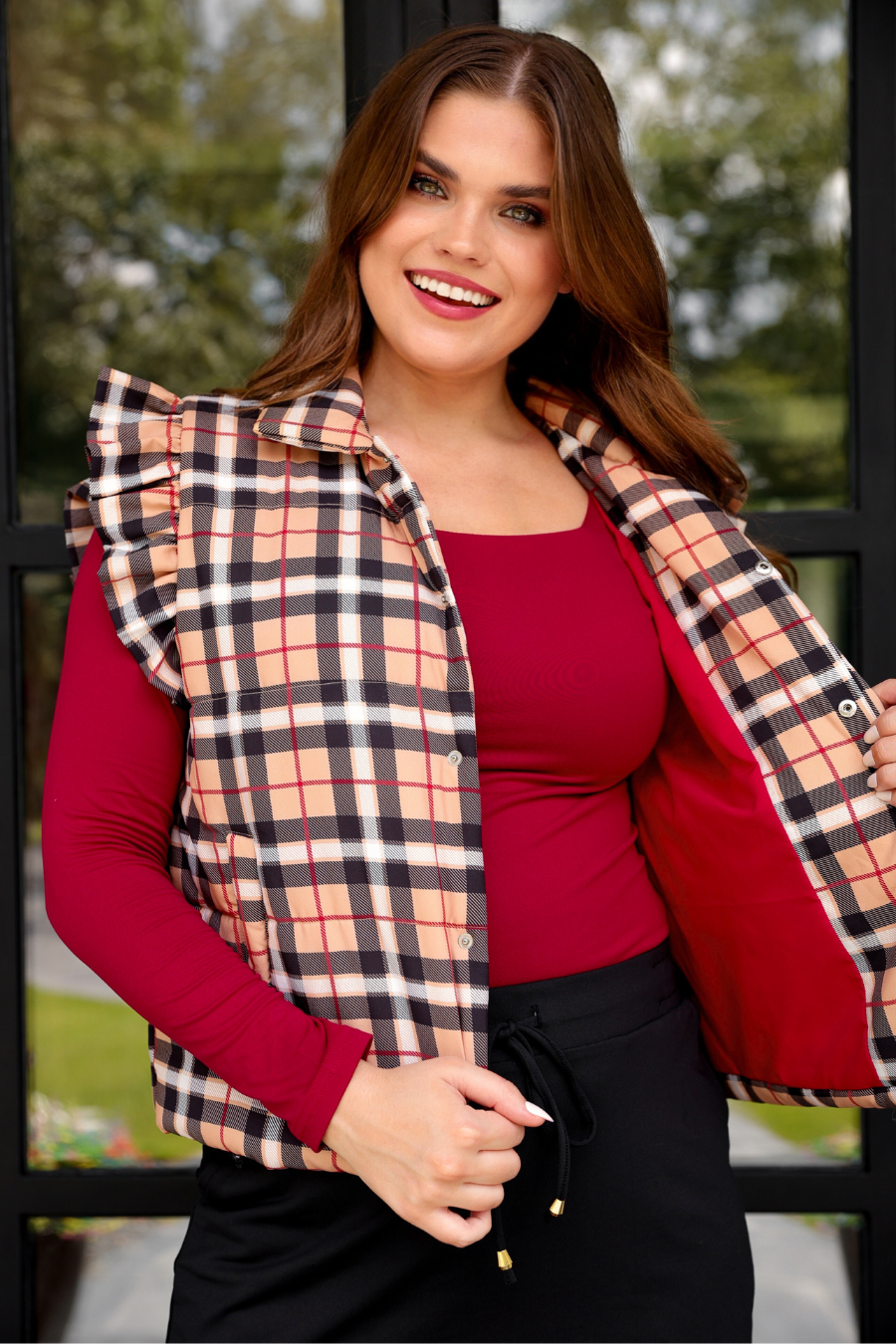 Jess Lea Christmas Plaid Vest