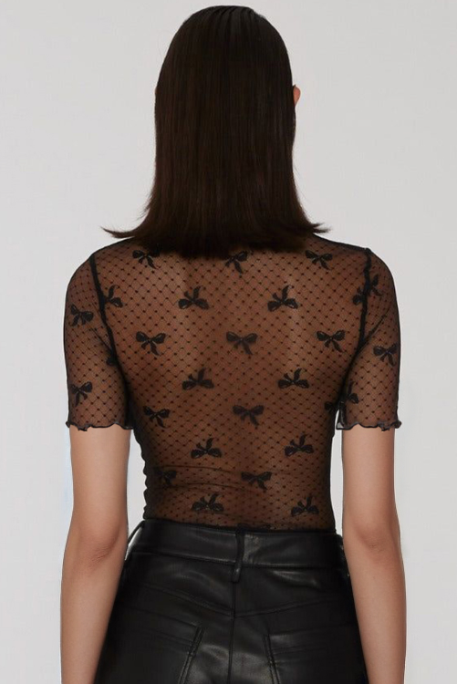 Sheer Bow Tee