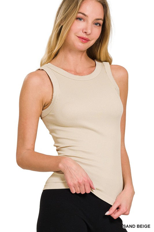 Zenana Ribbed 2 way tank