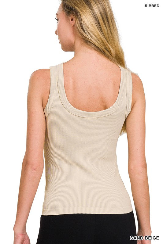 Zenana Ribbed 2 way tank