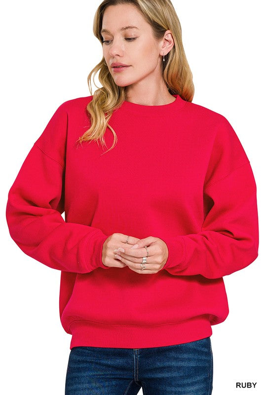 Zenana Fleece Crewneck