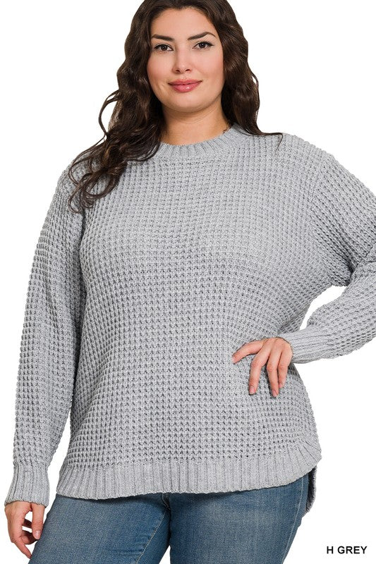 Zenana waffle sweater