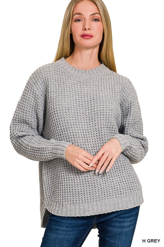 Zenana waffle sweater