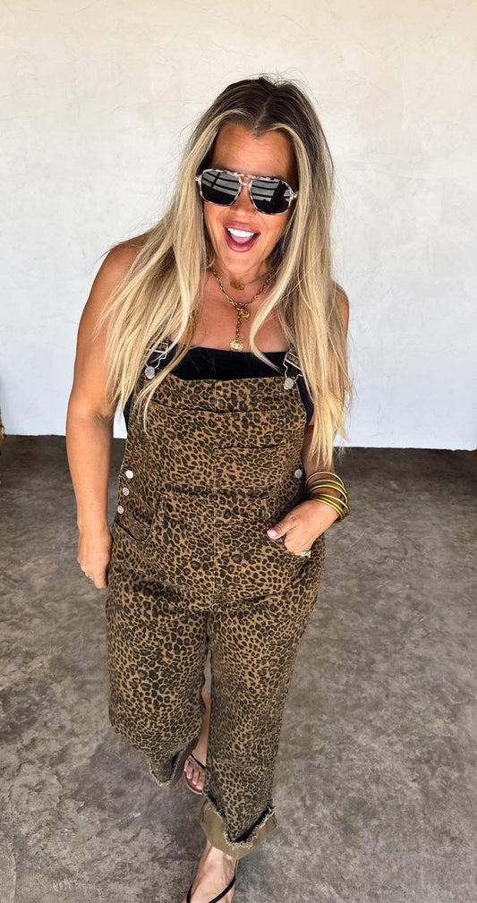 STRETCHY Dahlia Crop Wide leg Overalls