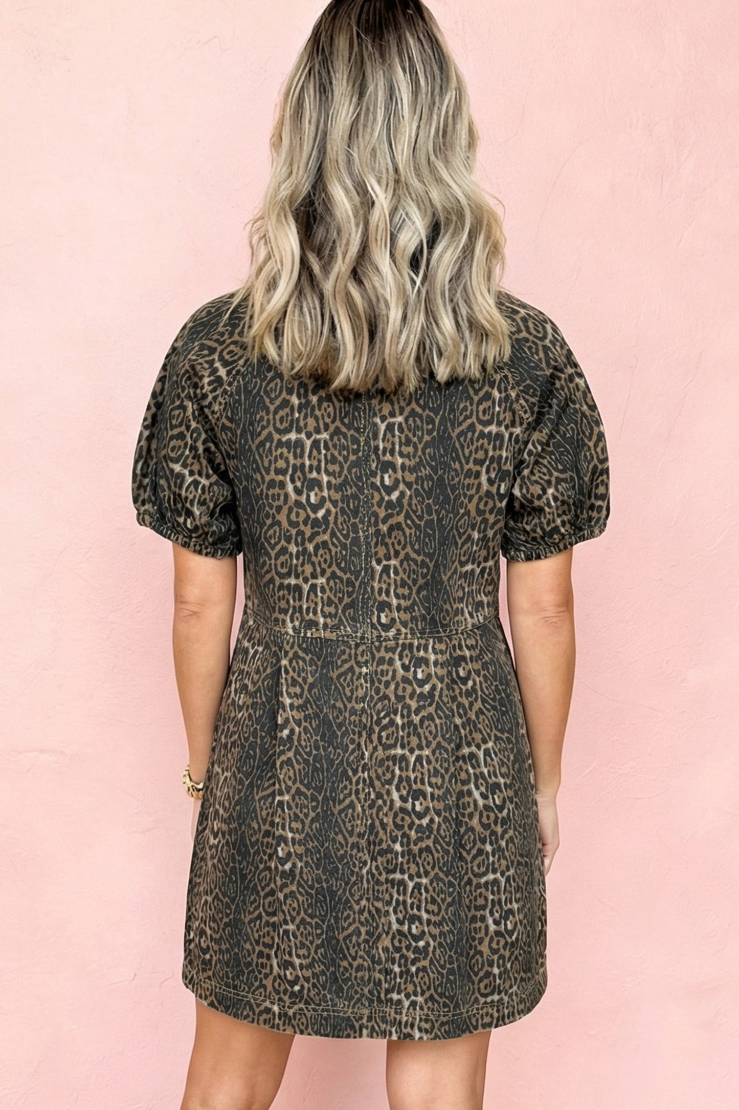 Carazy Denim N Leopard Dress