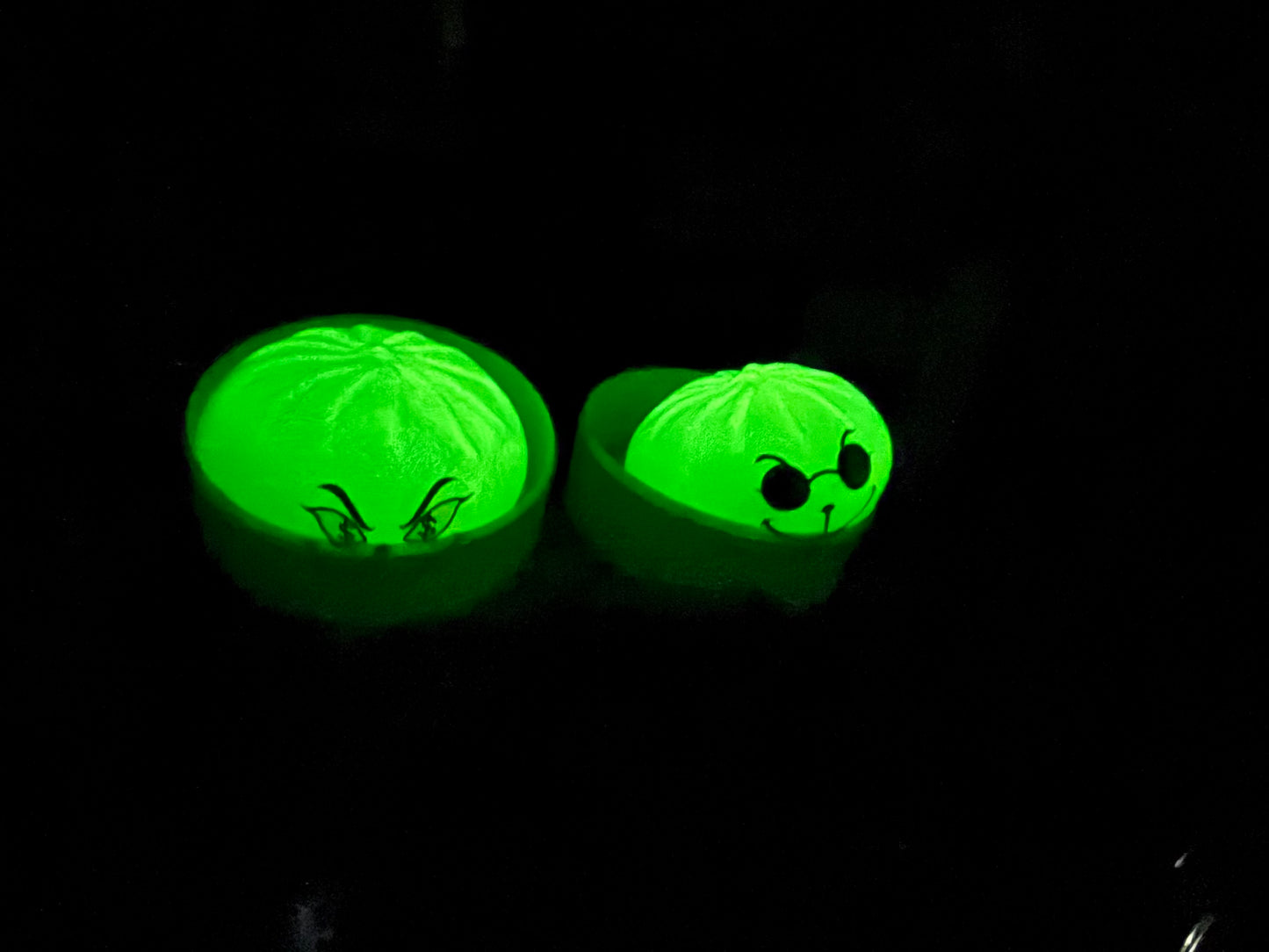 Glow in the dark Grinch Dumplings