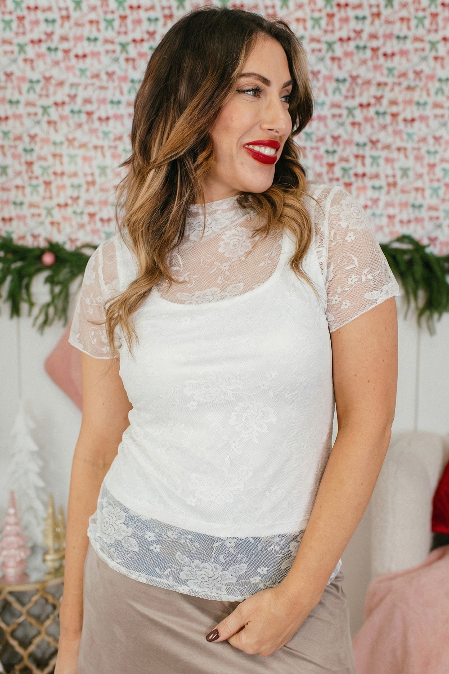 Sheer White 2 piece Top