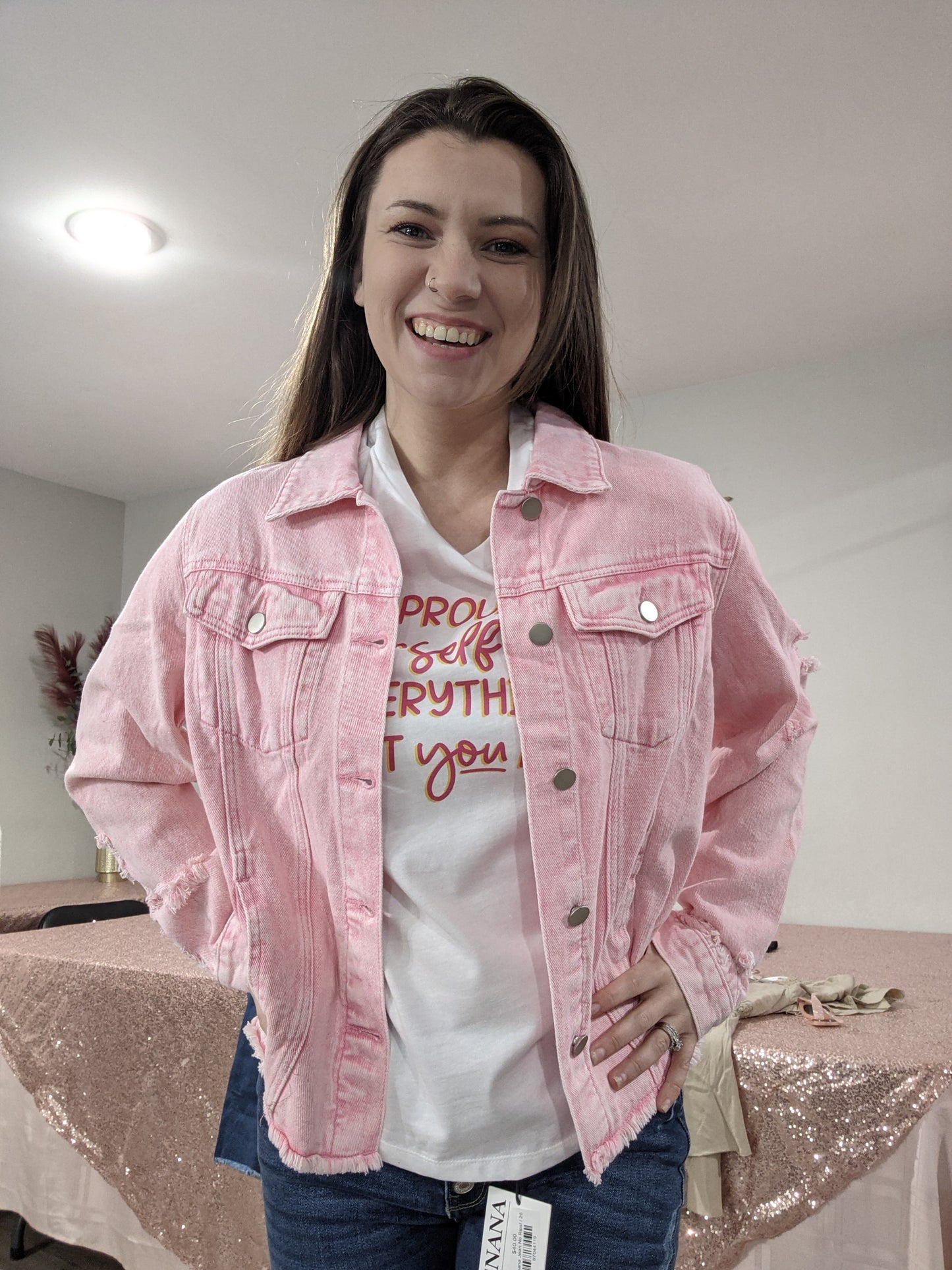 Pink Denim Jacket