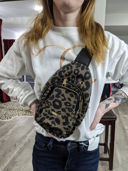 Leopard Print Sidebag sale