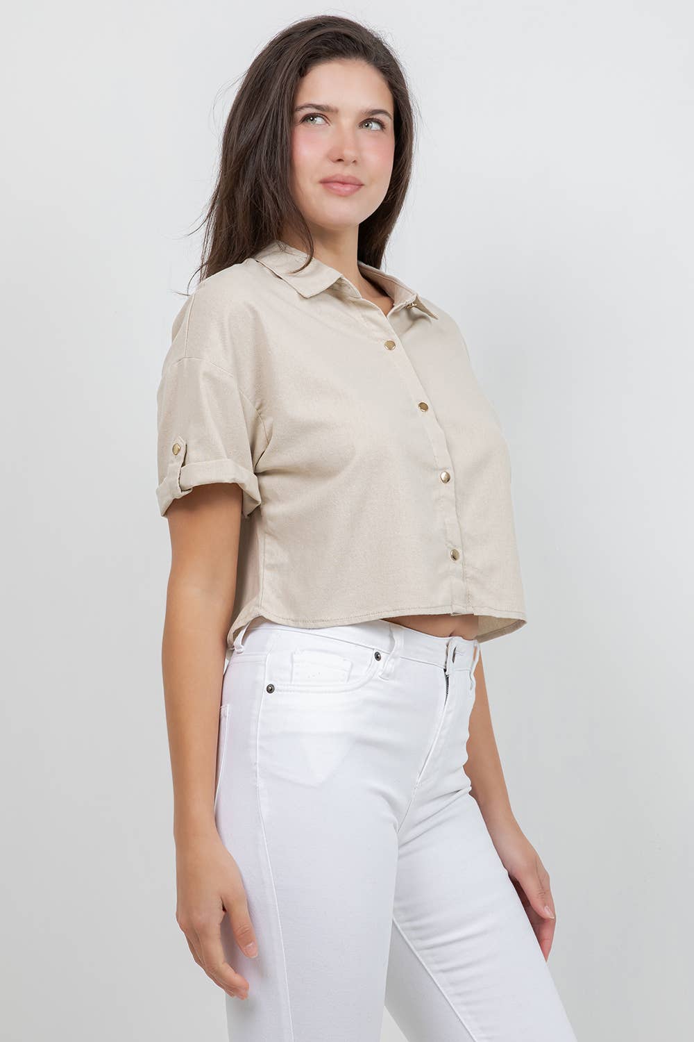 Line Cropped Top