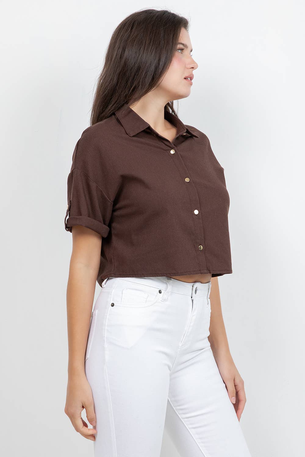 Line Cropped Top