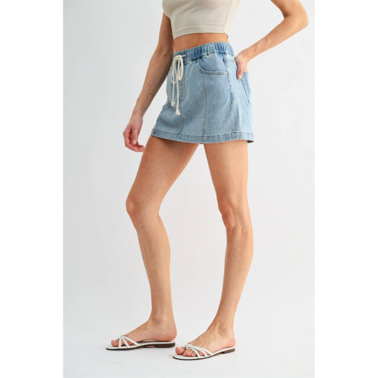 Mica HIGH-RISE PULL ON MINI SKIRT