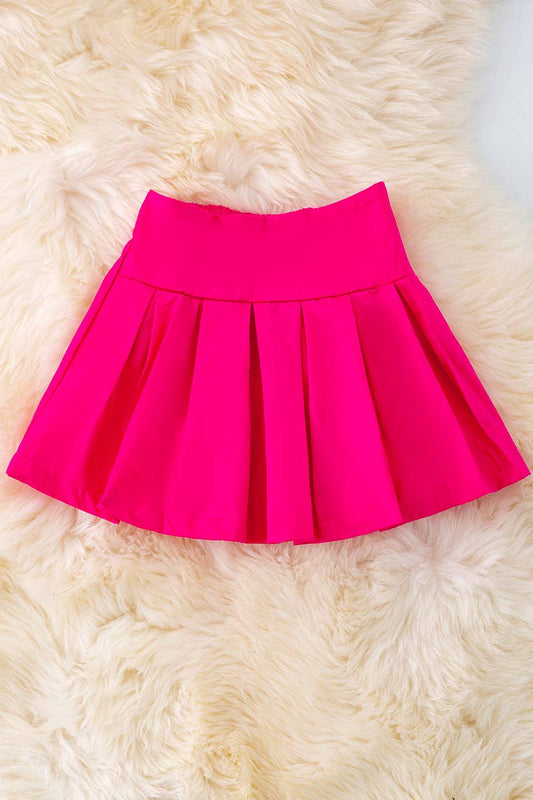 Girls Hot Pink Mini Skirt