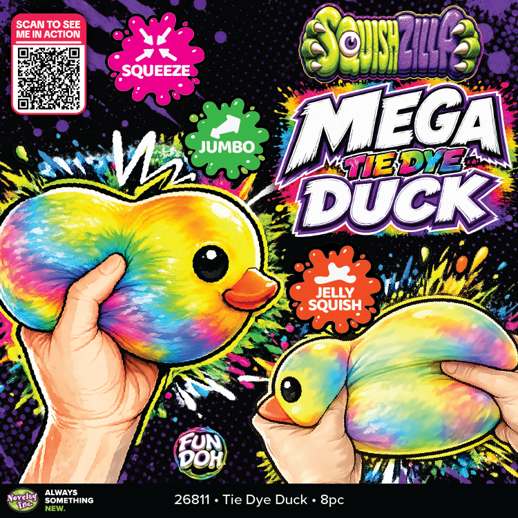 Fun Doh MEGA 5" Tie Dye Duck Squishy Toy