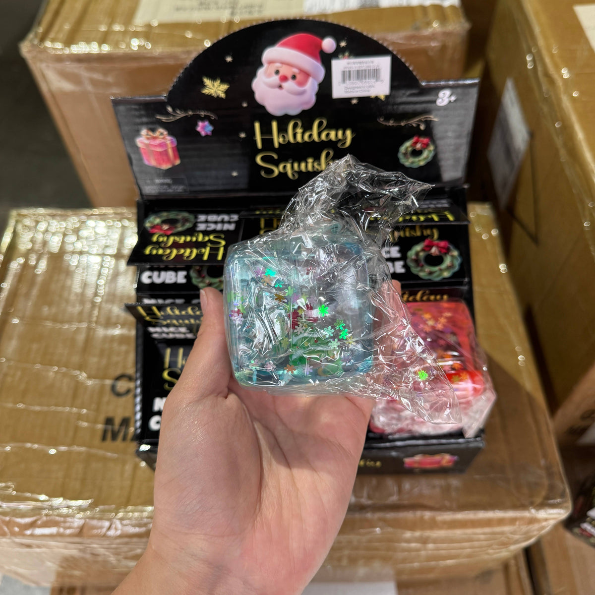 Sugar Squeeze Christmas Light Up Cube SQUISHY