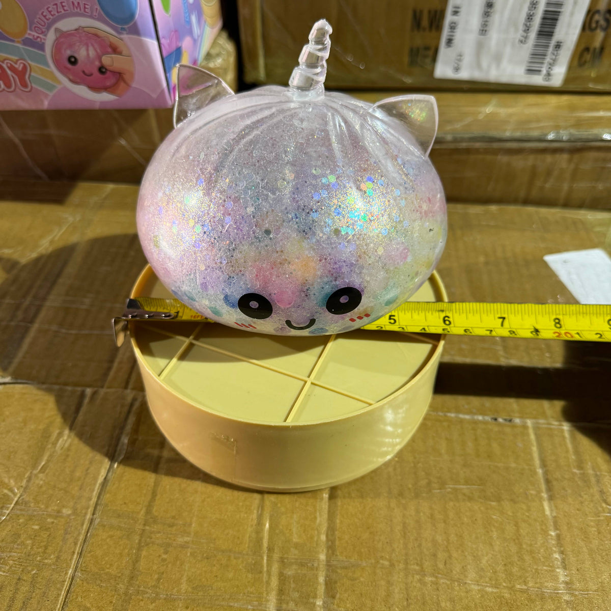 JUMBO Glitter Orby Unicorn Dumpling Squishy 15cm 4pc | BR006