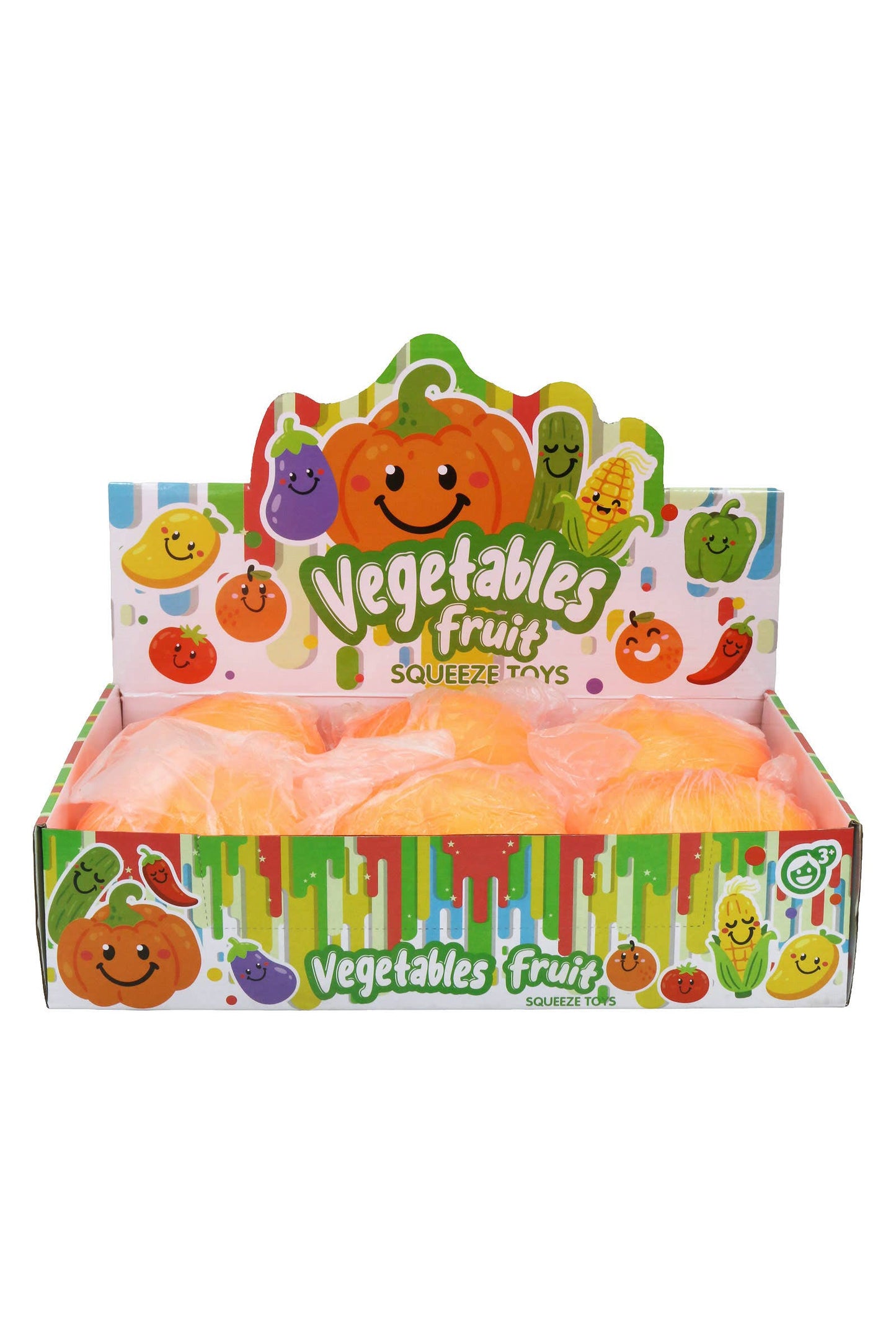 BIG 5 Inch Orange Pumpkin Fluffy Slime Filled Squishy