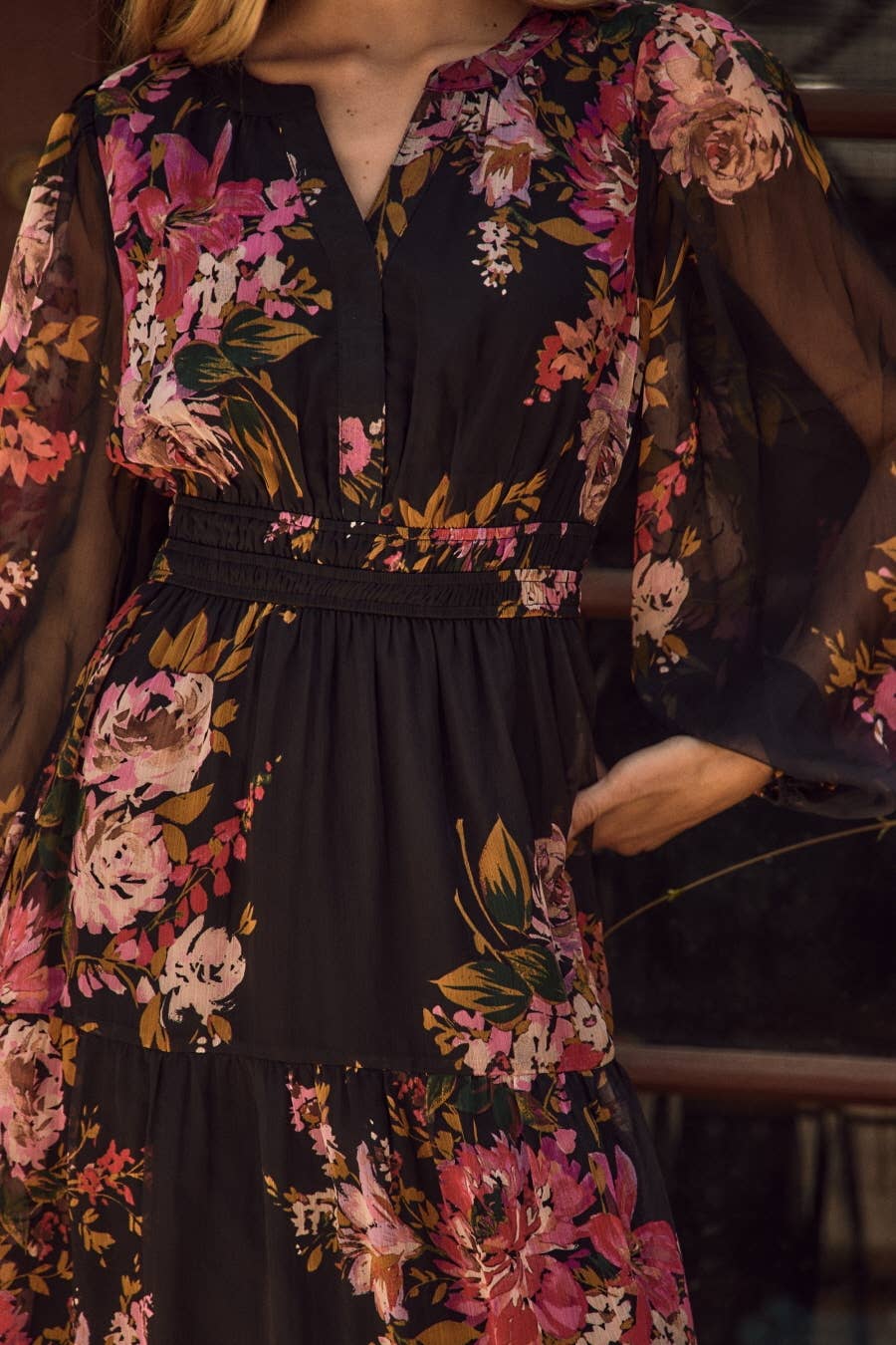 Floral Chiffon ODDI Dress PREORDER SEPT 25th