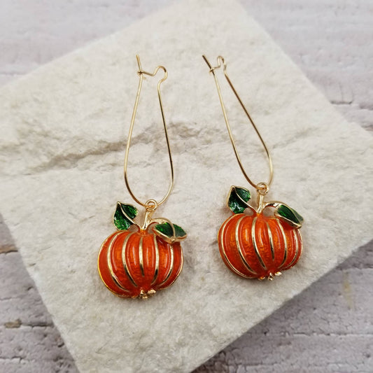 Fall Harvest Pumpkin Earrings