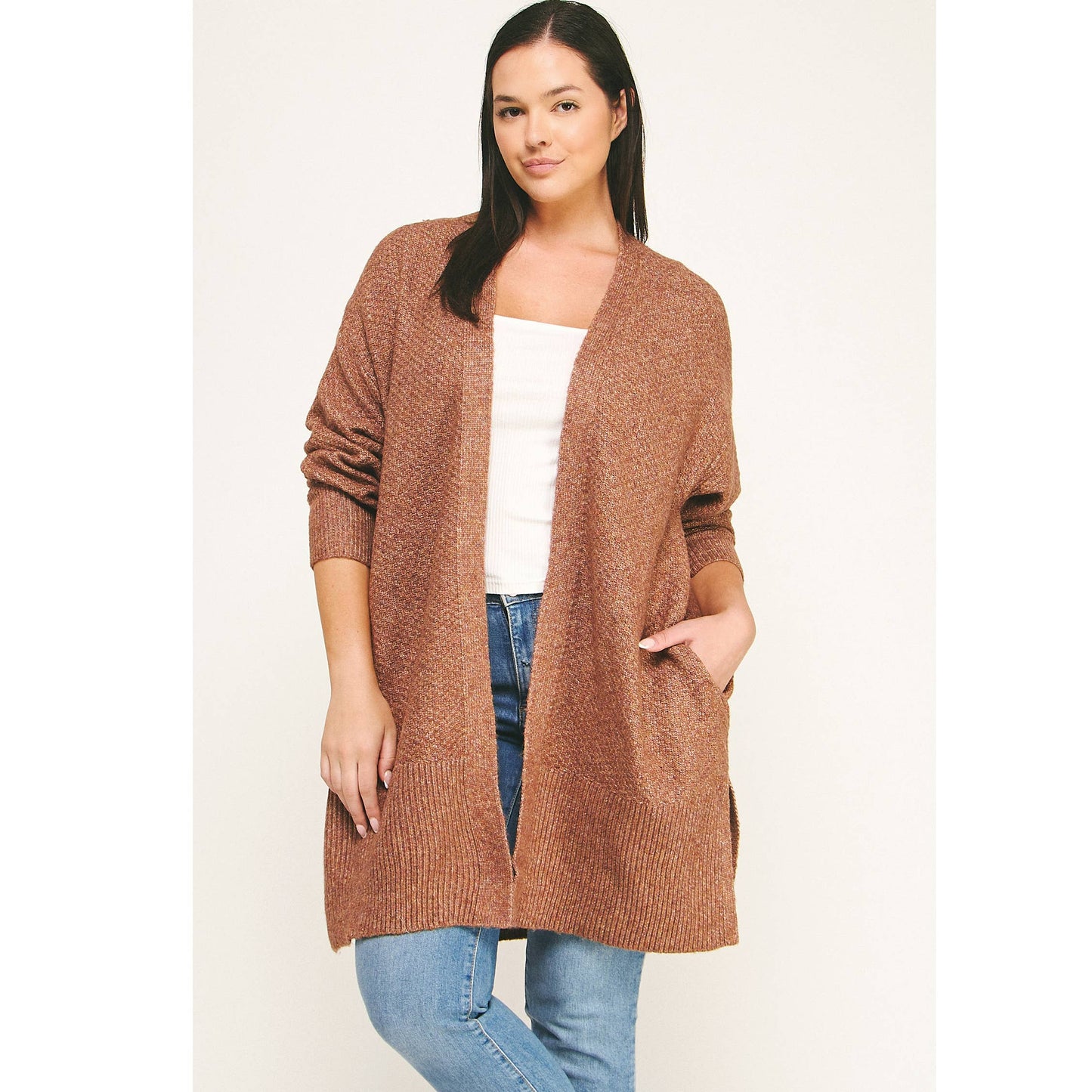CURVY COZY CONFIDENCE LONG CARDIGAN