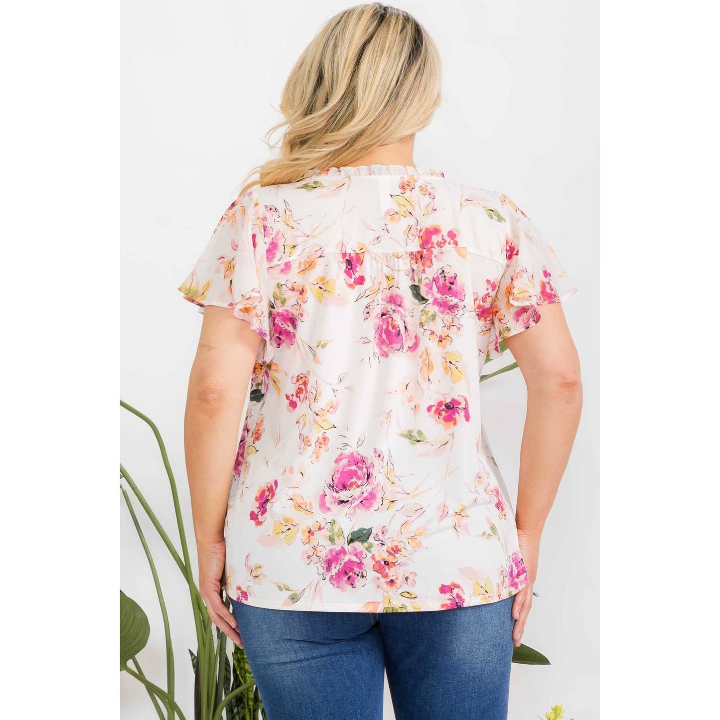 Curvy Flutter Top